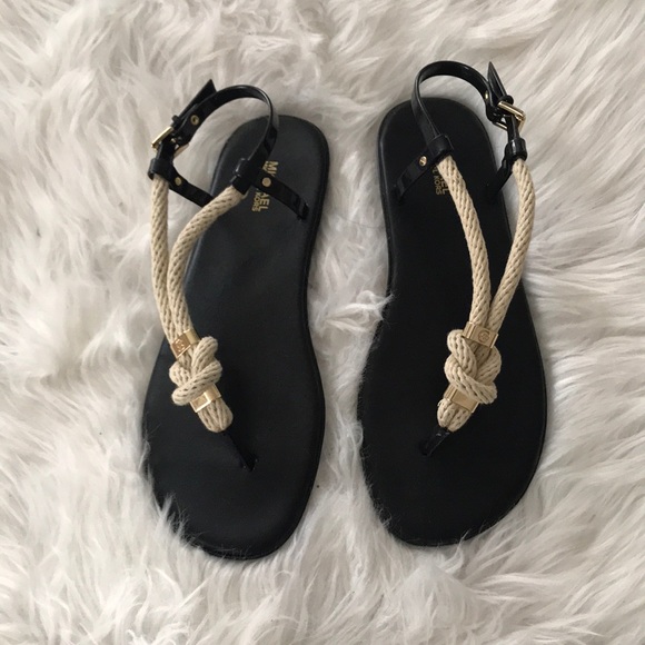 Michael Kors Shoes - Michael Kors black rope sandals NWOT!